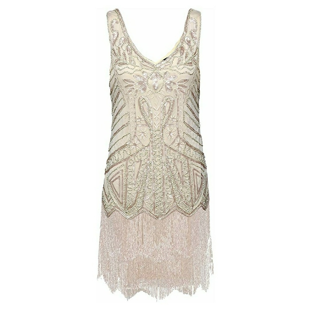 Great Gatsby 20's style dress and all accesories.